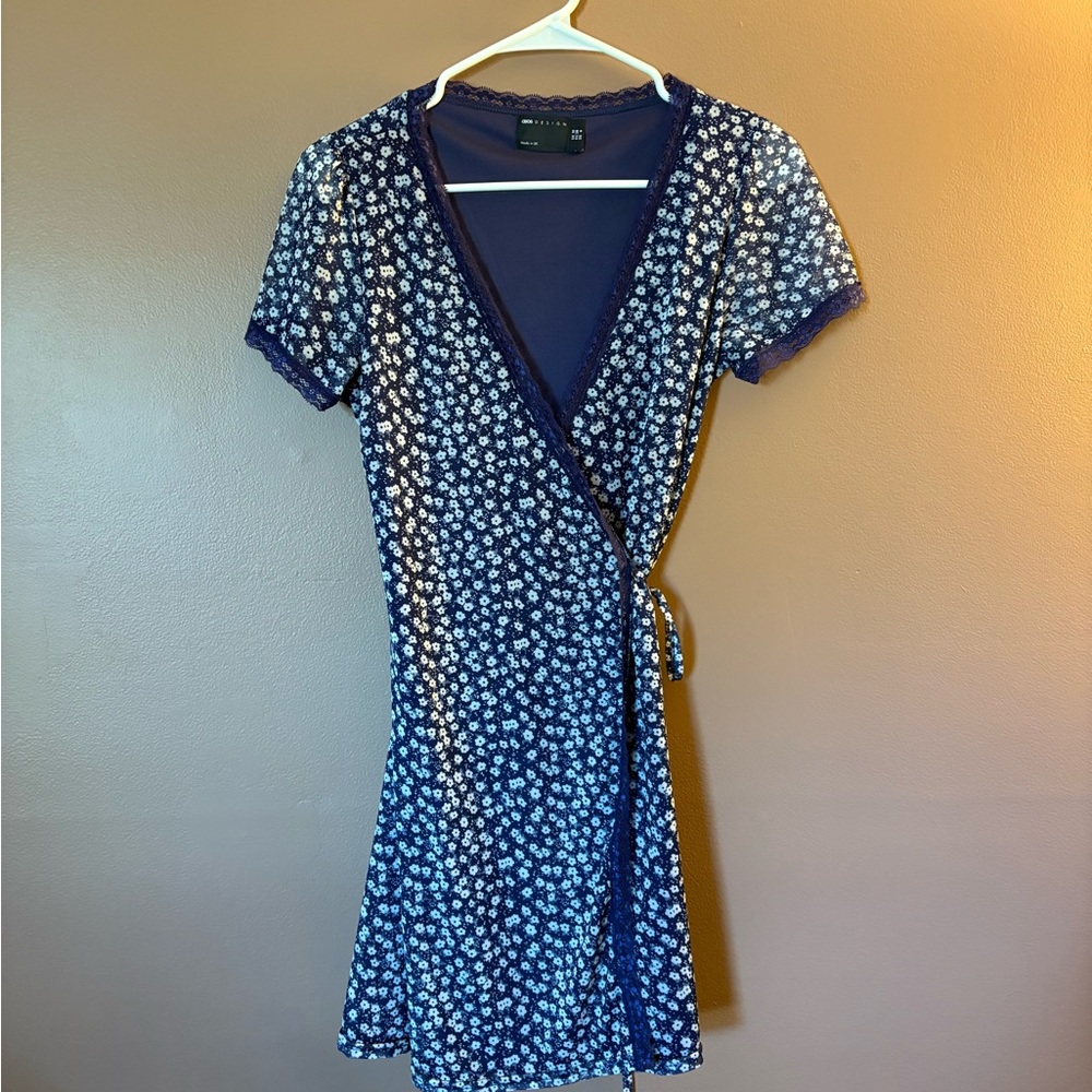 ASOS Navy Floral Mini Dress